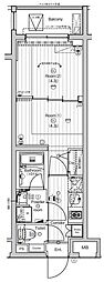 PREMIUMCUBE東中野 2Kの間取図画像
