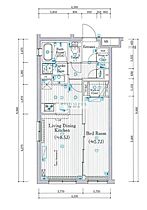 プレール・ドゥーク中野上高田 201 ｜ 東京都中野区上高田３丁目5-6（賃貸マンション1LDK・2階・40.50㎡） その2