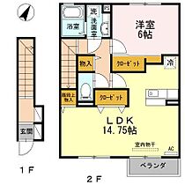 サワディー ファン バーン  Ａ棟 202 ｜ 佐賀県佐賀市大和町大字尼寺（賃貸アパート1LDK・2階・56.23㎡） その2