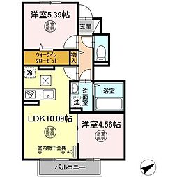 ルミエール古湯 2LDKの間取図画像
