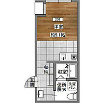 大阪府枚方市渚西1丁目（賃貸アパート1R・2階・20.40㎡） その2