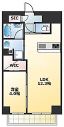 リーガランド難波南 1LDKの間取図画像