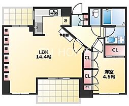 シーズ高津公園 1LDKの間取図画像