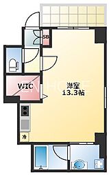 インテリジェンス御堂 ワンルームの間取図画像