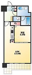 グランシス天満橋 1LDKの間取図画像