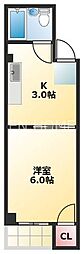 マンションMK・2 ワンルームの間取図画像