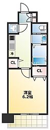 エス・キュート上本町イースト 1Kの間取図画像