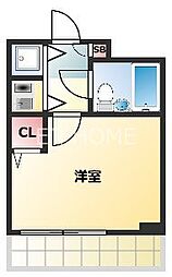 ウエステージ夕陽ケ丘 1Kの間取図画像