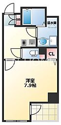 メゾンルージュ・谷町 1Kの間取図画像