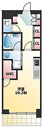 レジェンドール心斎橋EAST ワンルームの間取図画像