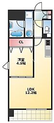 リーゾエパーネ 1LDKの間取図画像