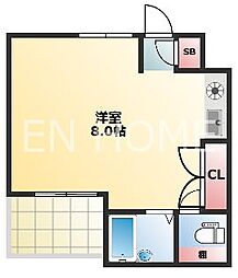 センエイ谷四 ワンルームの間取図画像