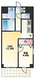 ウェスト宮ノ下 1LDKの間取図画像