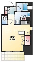 セイワパレス夕陽丘 ワンルームの間取図画像