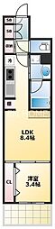 UrbanexHommachi2 1LDKの間取図画像