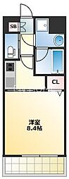 プレジオ清水谷 1Kの間取図画像