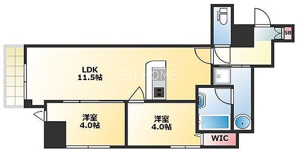 インペリアルスイート南堀江 804｜大阪府大阪市西区南堀江３丁目(賃貸マンション2LDK・7階・45.38㎡)の写真 その2