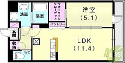 間取図画像 1LDK