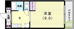コパンジューヌ ワンルームの間取図画像
