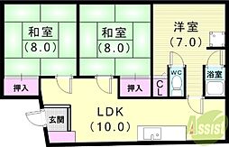 オータニ・サンクレバー 3LDKの間取図画像