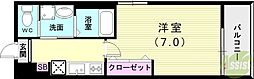 神戸市須磨区鷹取町4丁目マンション 1Kの間取図画像