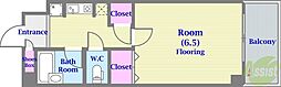 グランドーレ東須磨 1Kの間取図画像