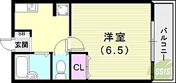シングルプラン 1Kの間取図画像