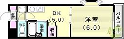 五兵衛ビル 1DKの間取図画像