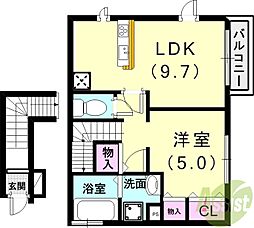 エルスールジェイ 1LDKの間取図画像
