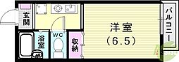 ラ・ミア・カーサ 1Kの間取図画像