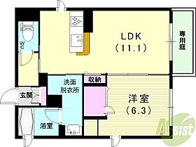 ＳｈａＭａｉｓｏｎ　Ｂｏｎｈｅｕｒ  ｜ 兵庫県神戸市長田区山下町1丁目（賃貸アパート1LDK・1階・42.61㎡） その2