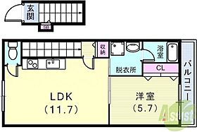 GLAハート長田  ｜ 兵庫県神戸市長田区六番町6丁目（賃貸アパート1LDK・2階・44.00㎡） その2