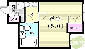 フルール板宿  ｜ 兵庫県神戸市長田区五位ノ池町3丁目（賃貸マンション1K・2階・18.00㎡） その2