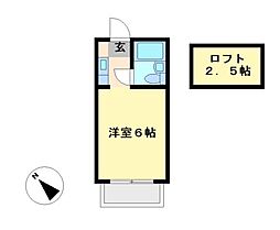 メゾン玉川 1Kの間取図画像