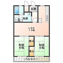 コーポ水田  ｜ 兵庫県神戸市西区枝吉2丁目（賃貸マンション2LDK・1階・54.18㎡） その2