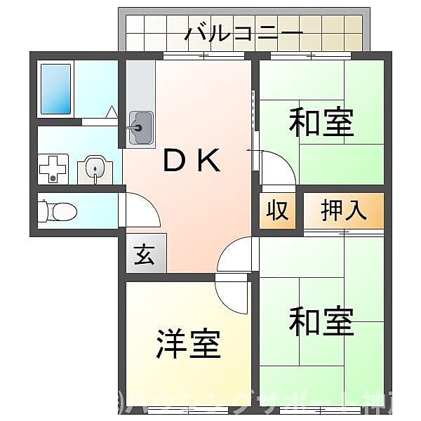 アーバンサカエ ｜兵庫県神戸市西区北別府3丁目(賃貸アパート3DK・1階・45.20㎡)の写真 その2