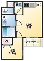 H-maison東住吉II  ｜ 大阪府大阪市東住吉区照ケ丘矢田3丁目（賃貸アパート1LDK・2階・28.44㎡） その2