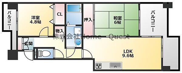 ピカソ平野 907｜大阪府大阪市平野区加美西1丁目(賃貸マンション2DK・9階・50.15㎡)の写真 その2