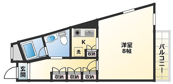 カーサマニエラ 201｜大阪府大阪市東住吉区矢田4丁目(賃貸マンション1K・2階・28.06㎡)の写真 その2