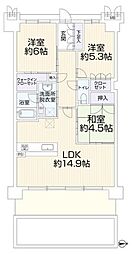 メイツブラン・ヴェリテ若江岩田 3LDKの間取図画像