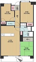 サンクレイドル川口東領家 3LDKの間取り
