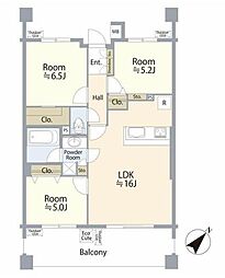 イクシア川口元郷 3LDKの間取図画像