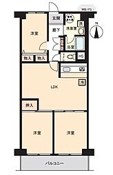 アイビハイツ川口 3LDKの間取図画像