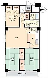 ライオンズマンション西川口 2SLDKの間取図画像