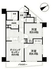 K'sネイション舎人ステーションフロント 2DKの間取図画像