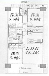 ラヴィアンコート川口南鳩ヶ谷 3LDKの間取り