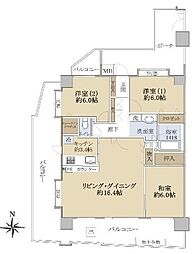 コスモ川口グレイスフォルム 3LDKの間取図画像