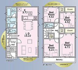 川口市大竹 新築分譲住宅 2号棟/全3棟