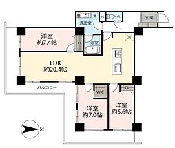 リプレ川口一番街1号棟 3LDKの間取図画像
