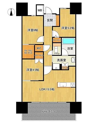 間取り ライオンズ西鉄久留米駅前 5階/-